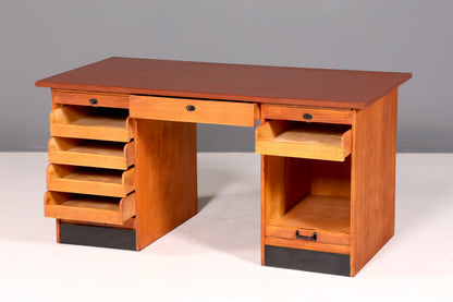 Wunderschöner Bauhaus Rollladen Schreibtisch Mid Century echt Holz Bürotisch Office Table