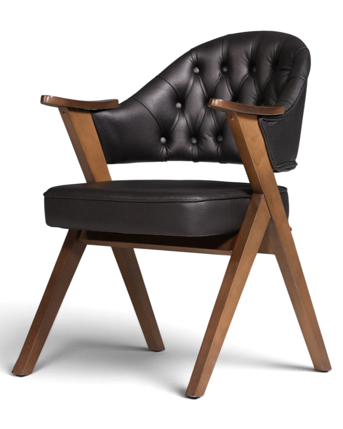 Luxuriöser "Manchester Black" Stuhl Chesterfield Stil  Bürostuhl Esszimmerstuhl Lounge Stuhl