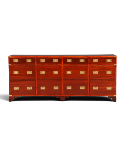 Traumhaftes XXL Maritim Sideboard Englische Schiffs Kommode Englisch Antik Schrank Military Chest