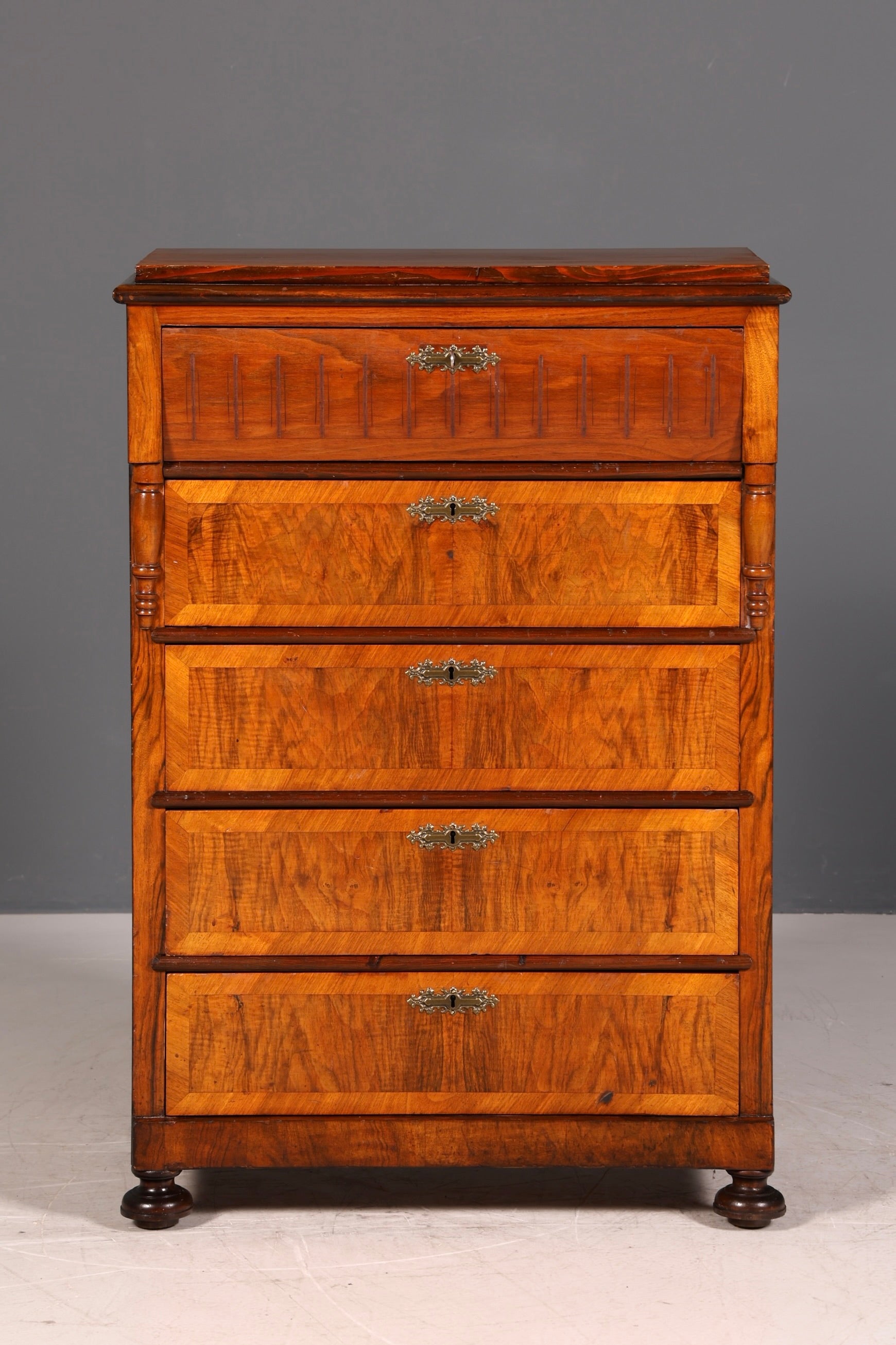 G466 Finish cm Wunderschöne Gründerzeit Kommode Jugendstil Vertiko Schubladenkommode Antik Wäschekommode (Kopie)