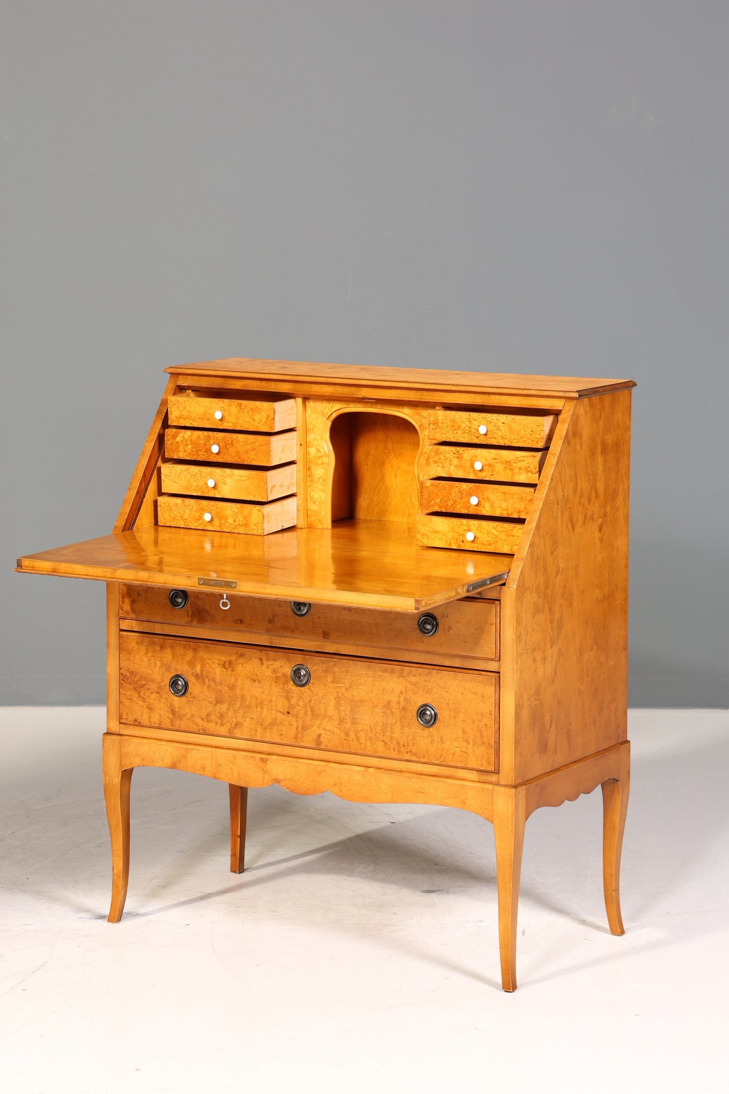 Traumhafter Sekretär um 1946 Büro Kommode echt Holz Schreibtisch Bürokommode