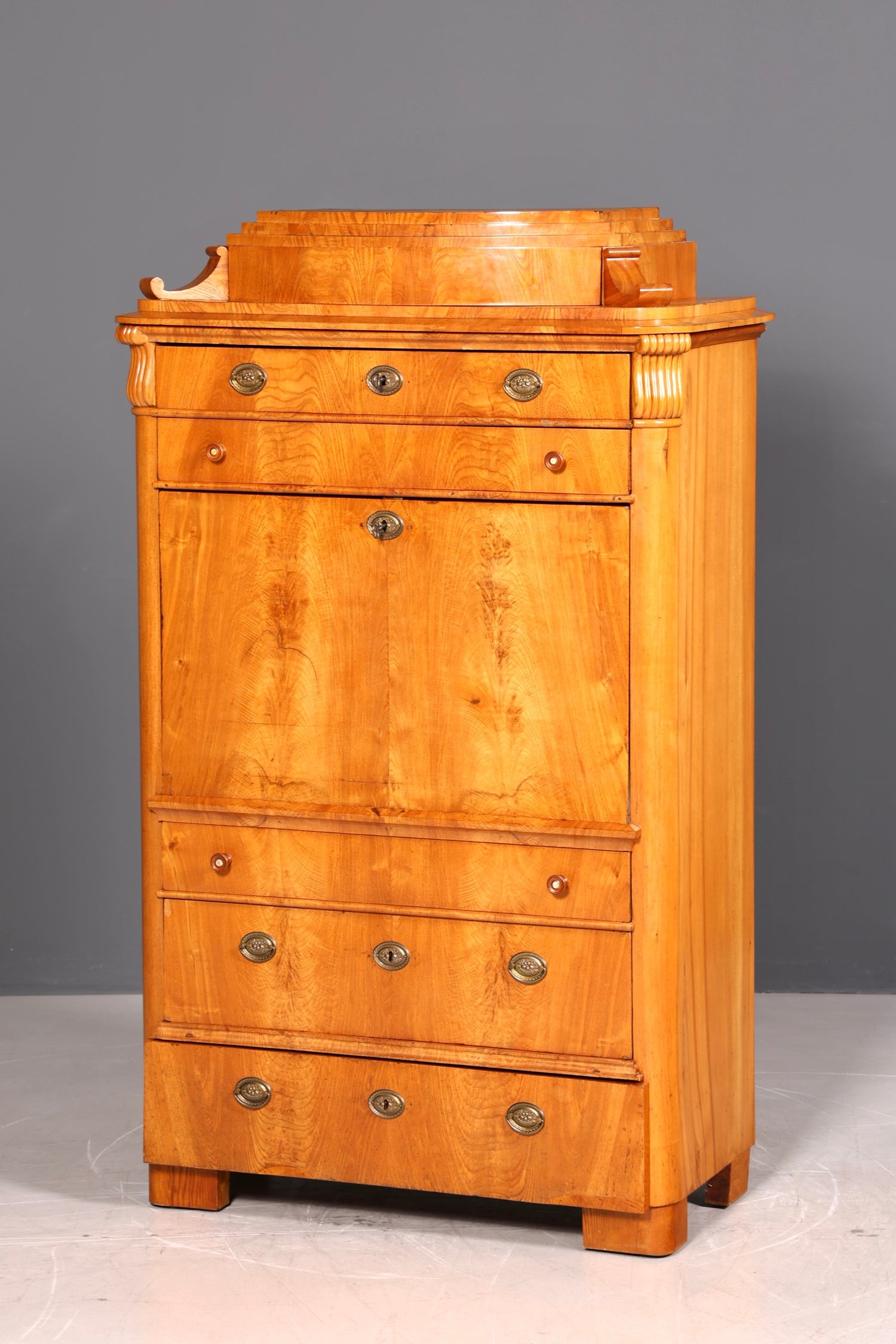 Wunderschöner Biedermeier Sekretär Schreibsekretär Vertiko Lousi Philippe Schreibtisch Massivholz