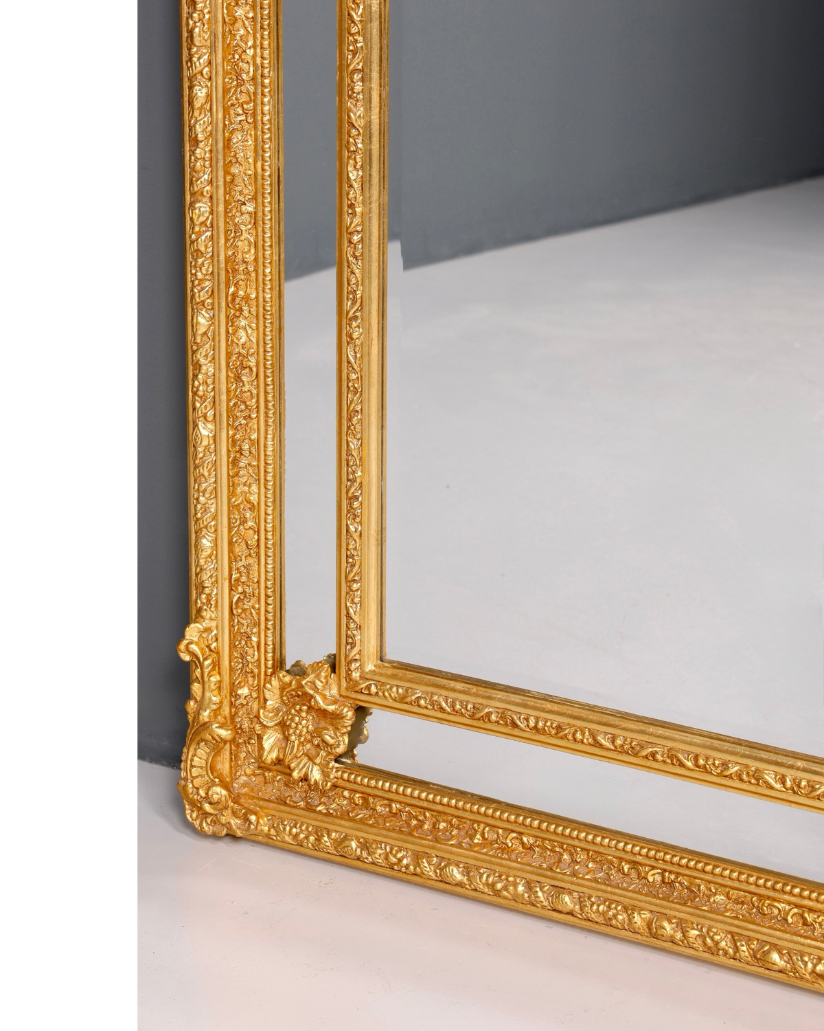 Beeindruckender XXL Prunk Barock Stil Standspiegel Antik Stil Gold Ornament Flurspiegel Spiegel Standspiegel