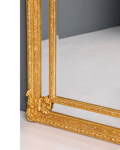 Beeindruckender XXL Prunk Barock Stil Standspiegel Antik Stil Gold Ornament Flurspiegel Spiegel Standspiegel