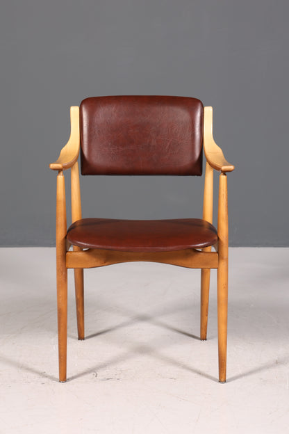 Chaise élégante du milieu du siècle, chaise de secrétaire rétro, chaise de cuisine design danois, chaise de salle à manger