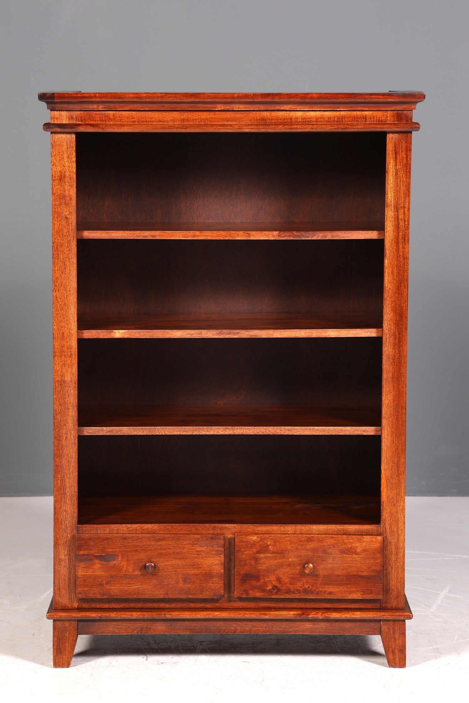 Belle bibliothèque ancienne, bibliothèque en bois véritable, style anglais