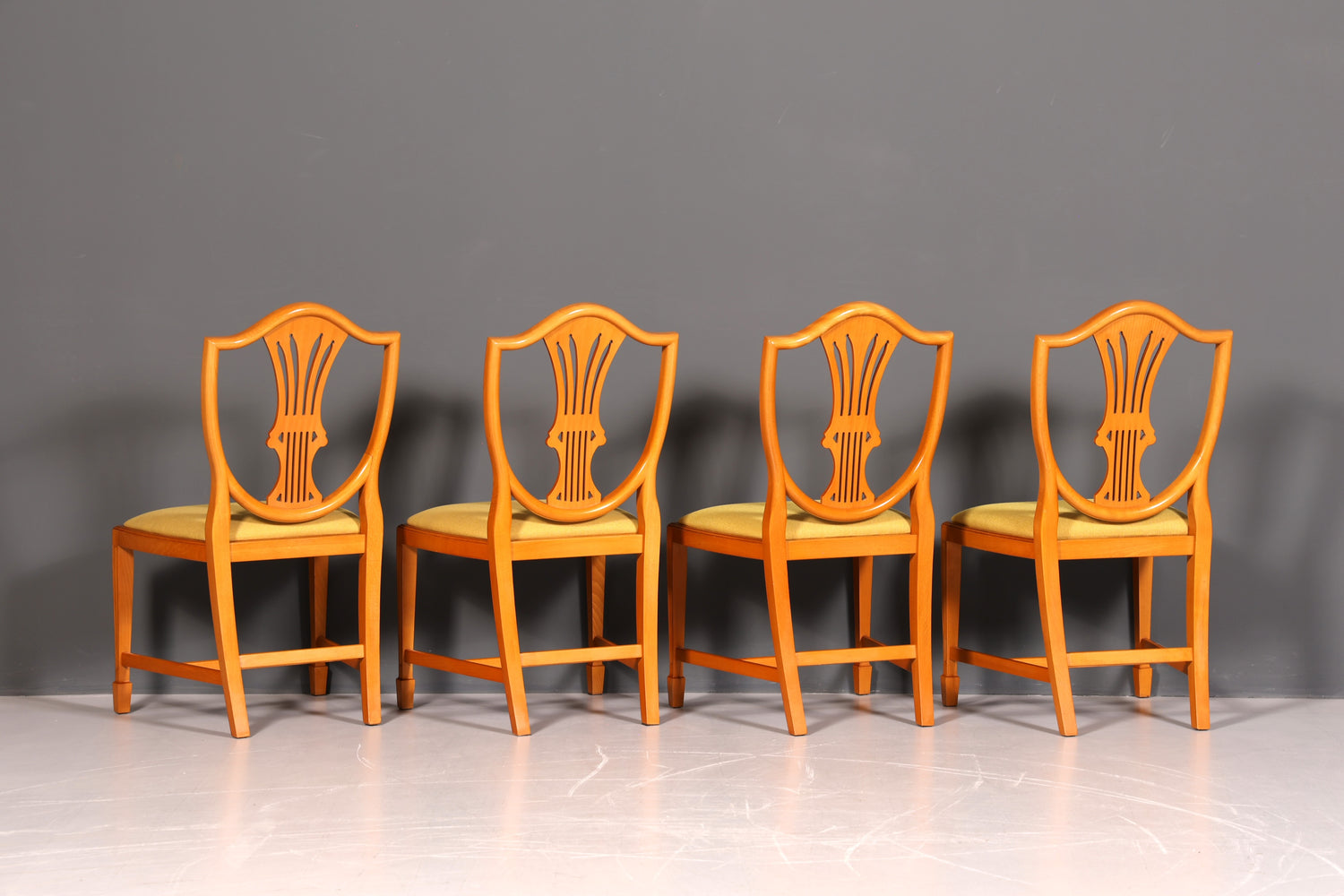 4x Edle Englische Stühle Englisch Dining Chairs Antik 60er Jahre Regency Küchenstühle Stuhlset