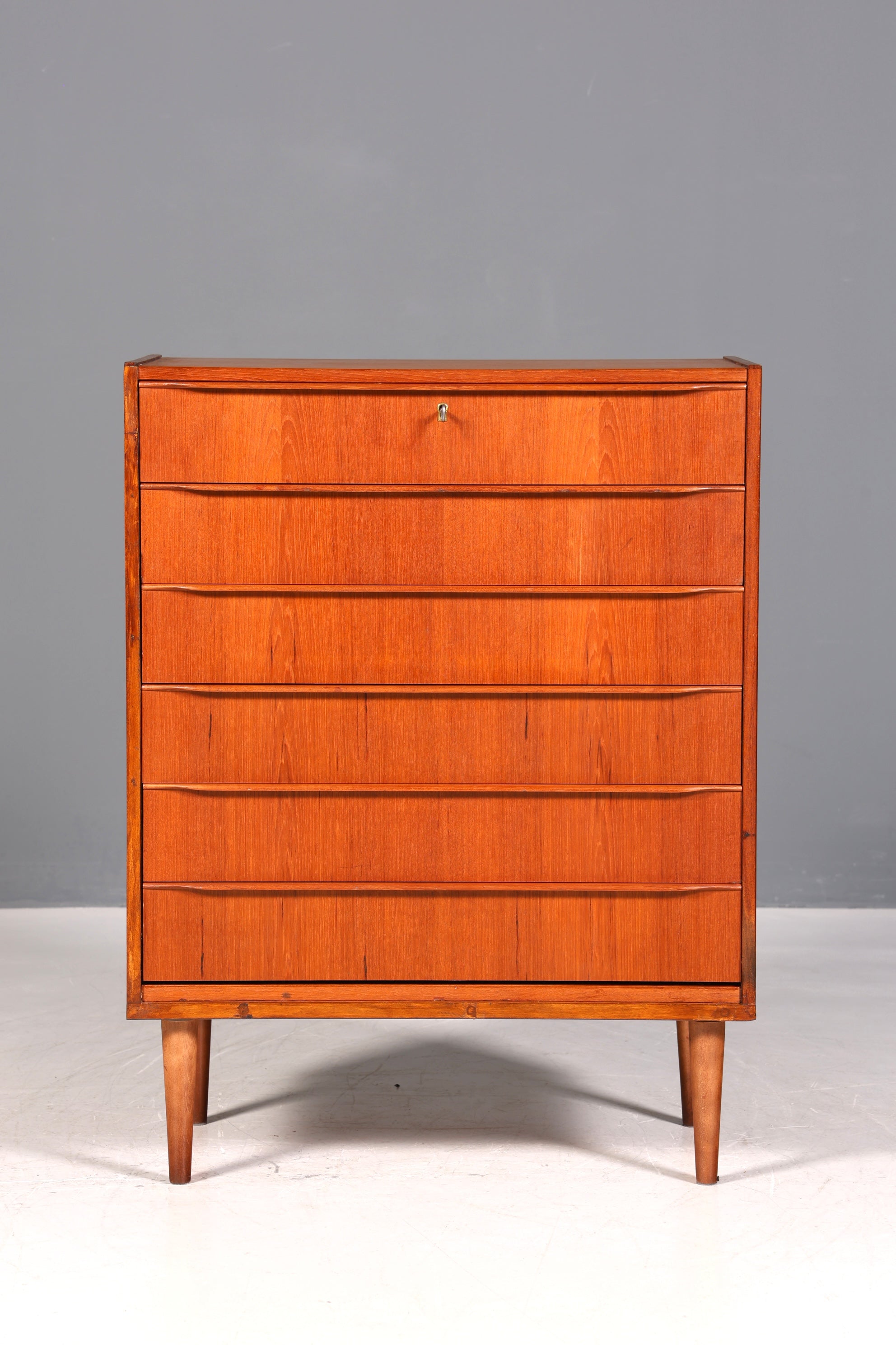 Buffet en teck de style mid-century, commode vintage