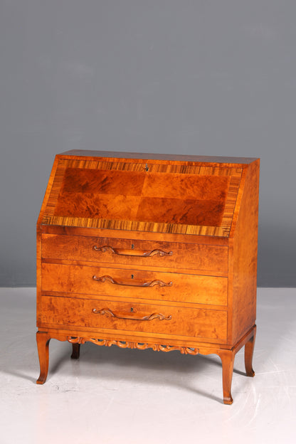Magnifique secrétaire datant des années 1930, en bois de cerisier, commode de bureau.