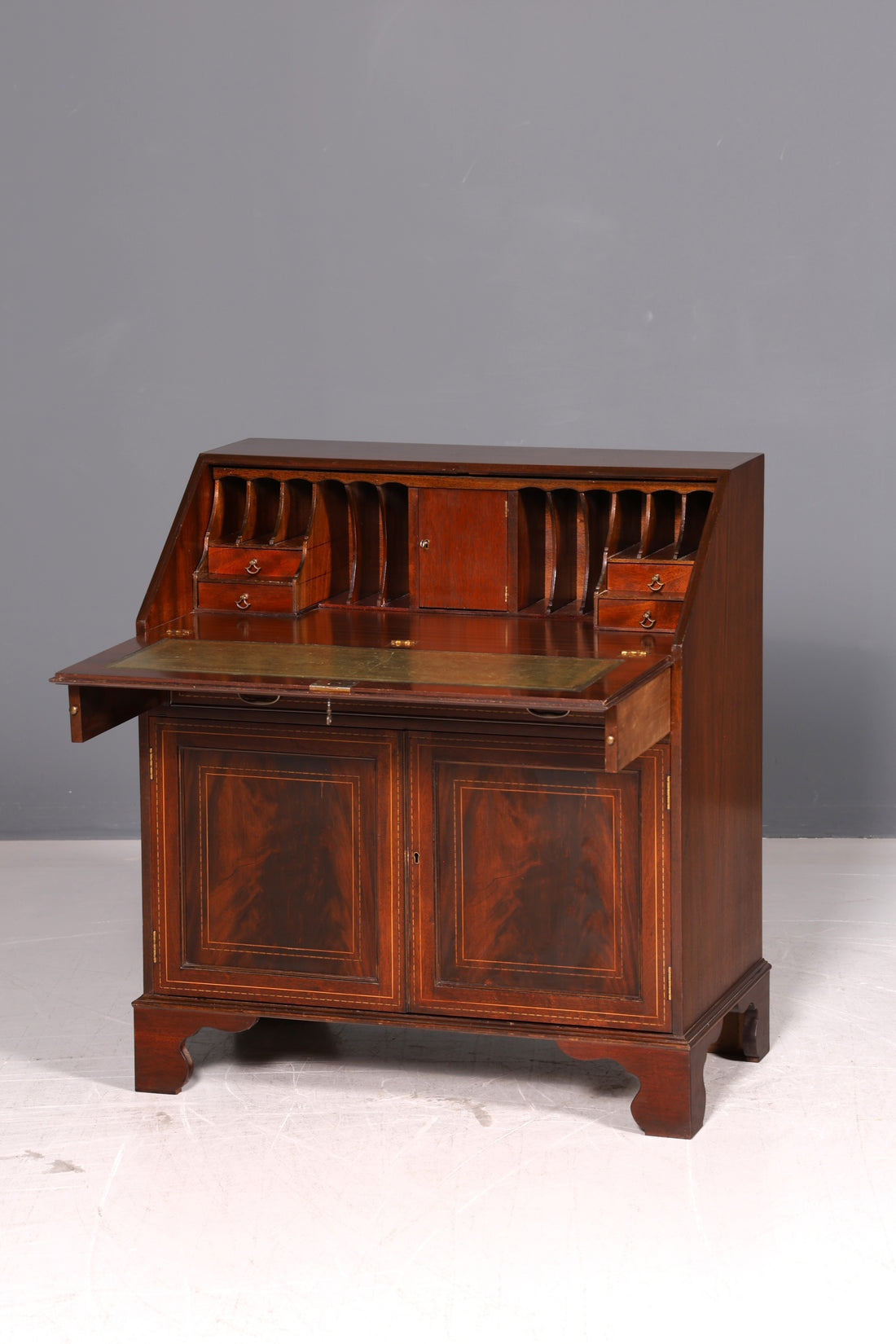 Magnifique Secrétaire Anglais Commode à Écrire Bois Véritable Bureau Commode 60s Vintage