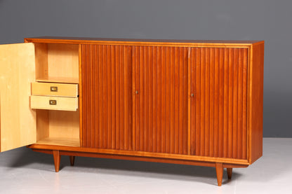 Meuble impressionnant réalisé par Leo Bub pour Bub Wertmöbel, armoire haute, classeur de style mid-century, armoire à linge