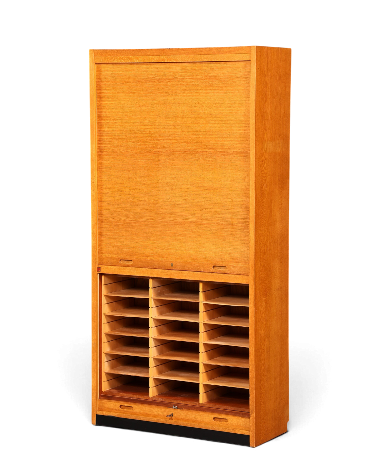 Stilvoller Mid Century Rollladenschrank Bauhaus Apothekerschrank Art Deco Büro Aktenschrank