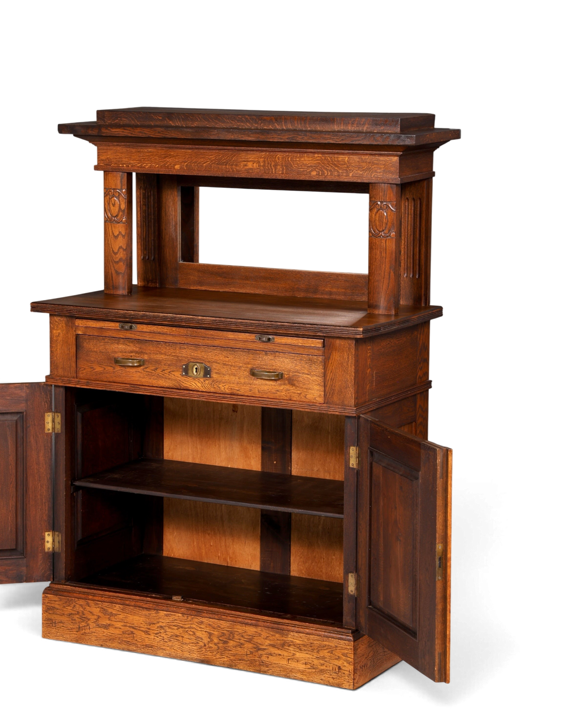 Wunderschönes Jugendstil Sideboard Antik Eiche Kredenz Buffet Anrichte Schrank Kommode