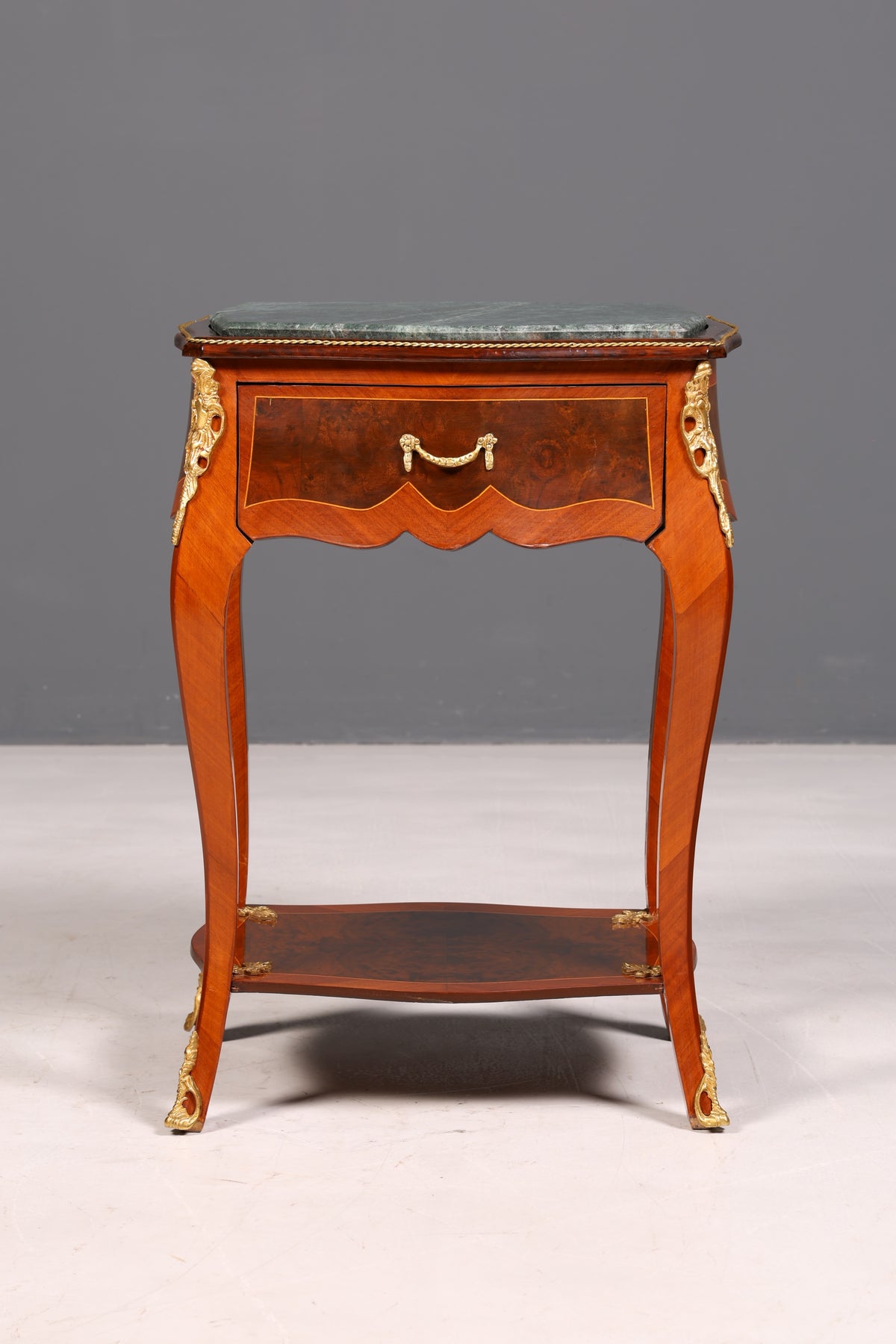 Traumhafter Louis XV Beistelltisch Barock Stil Ablagetisch Marmor Kommode Telefontisch