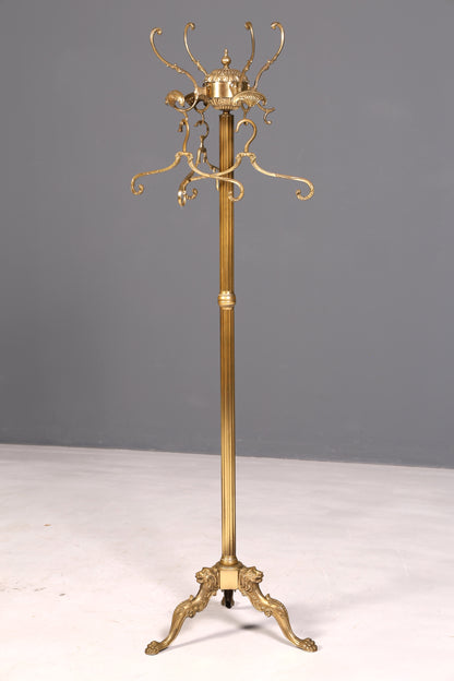 Prunkvoller Jugendstil Messing Garderobenständer Kleiderhaken Antik Flur Kleiderständer