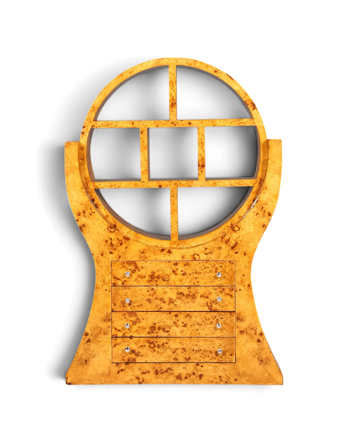 Aussergewöhnliches Art Deco Design Bücherregal Birke Luxus Regal Kommode Buchablage