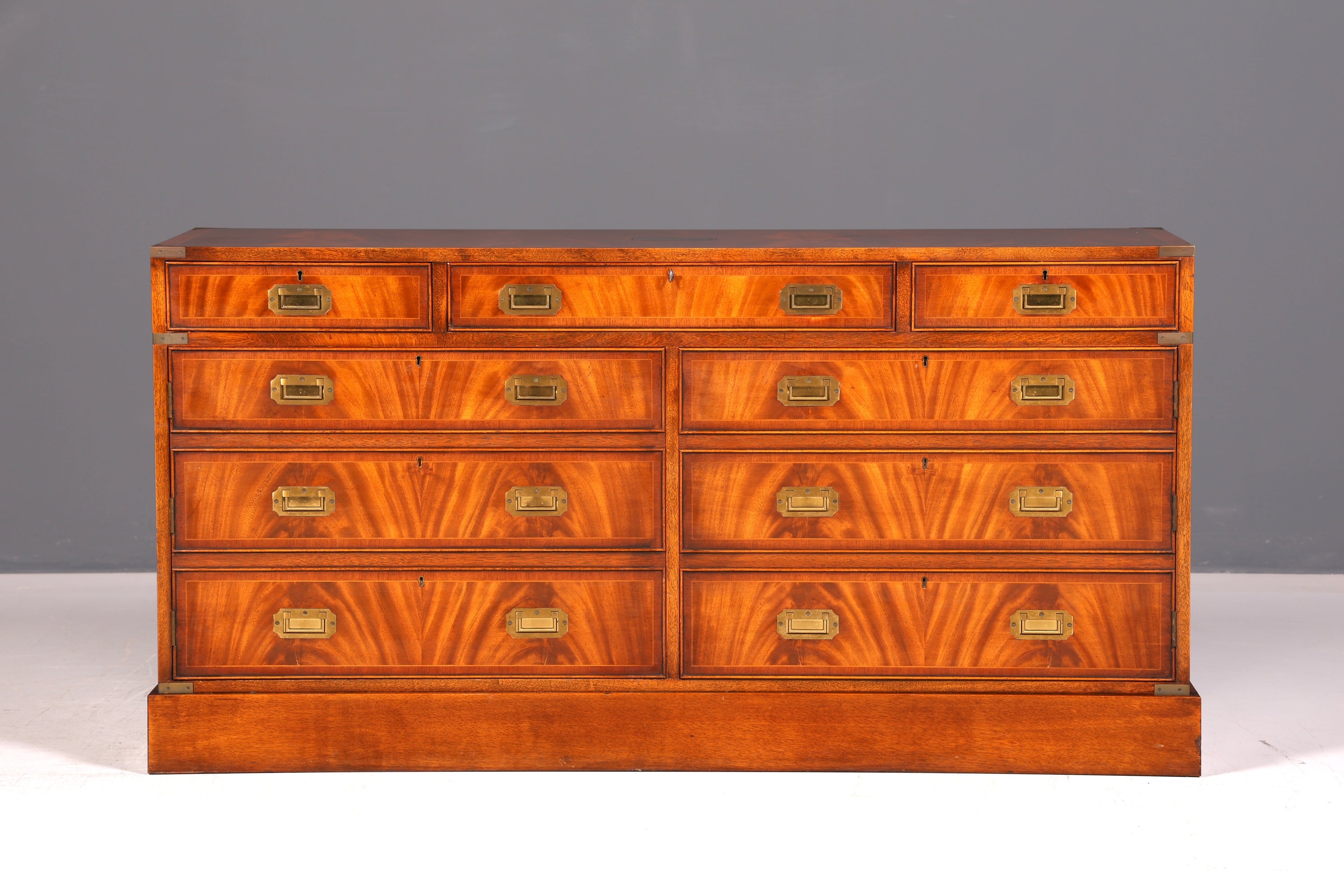 Traumhaftes Maritim Sideboard Englische Schiffs Kommode Englisch Antik Schrank Military Chest