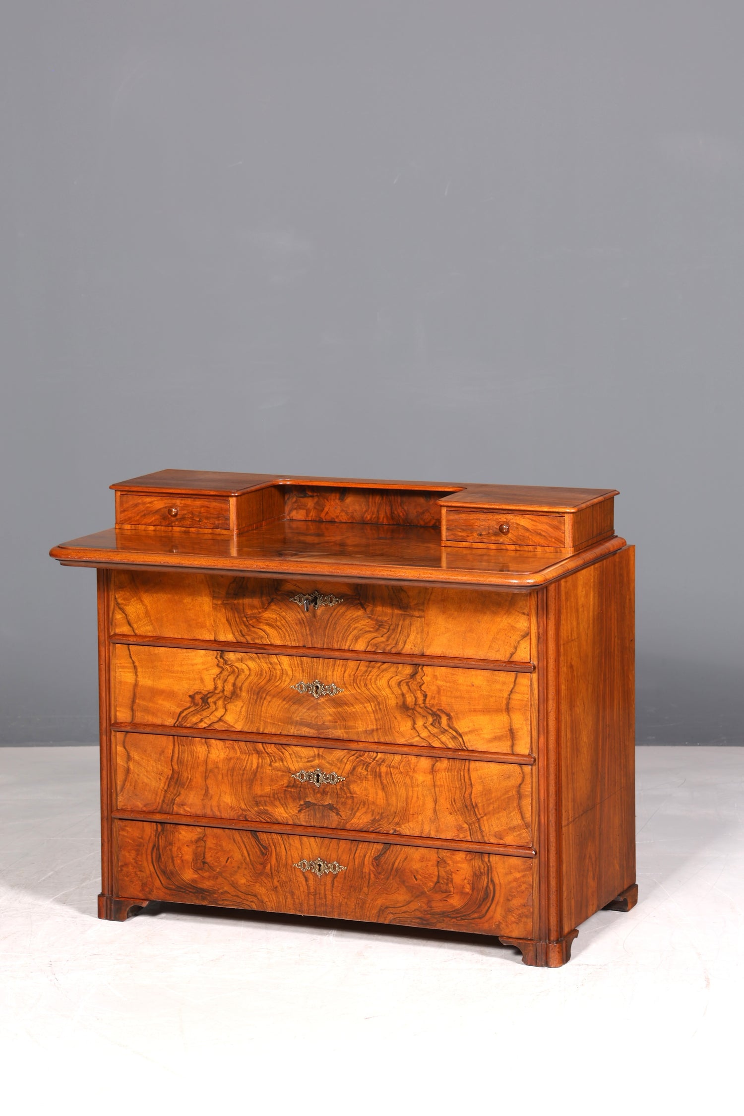 F963 Finish cm Wunderschöne Gründerzeit Kommode Louis Philippe Nussbaum Schubladen Kommode Sideboard um 1880