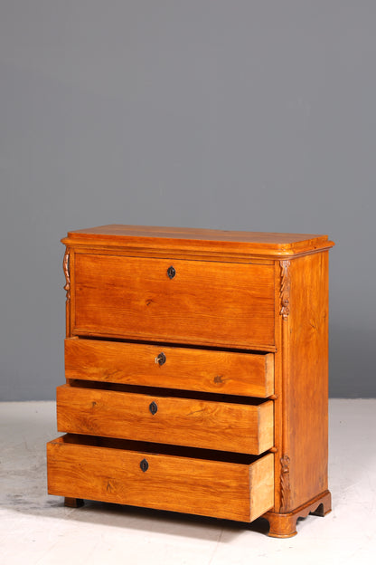 Stilvoller Biedermeier Sekretär um 1860 Vertiko Antik Kommode Louis Philippe Schreibkommode