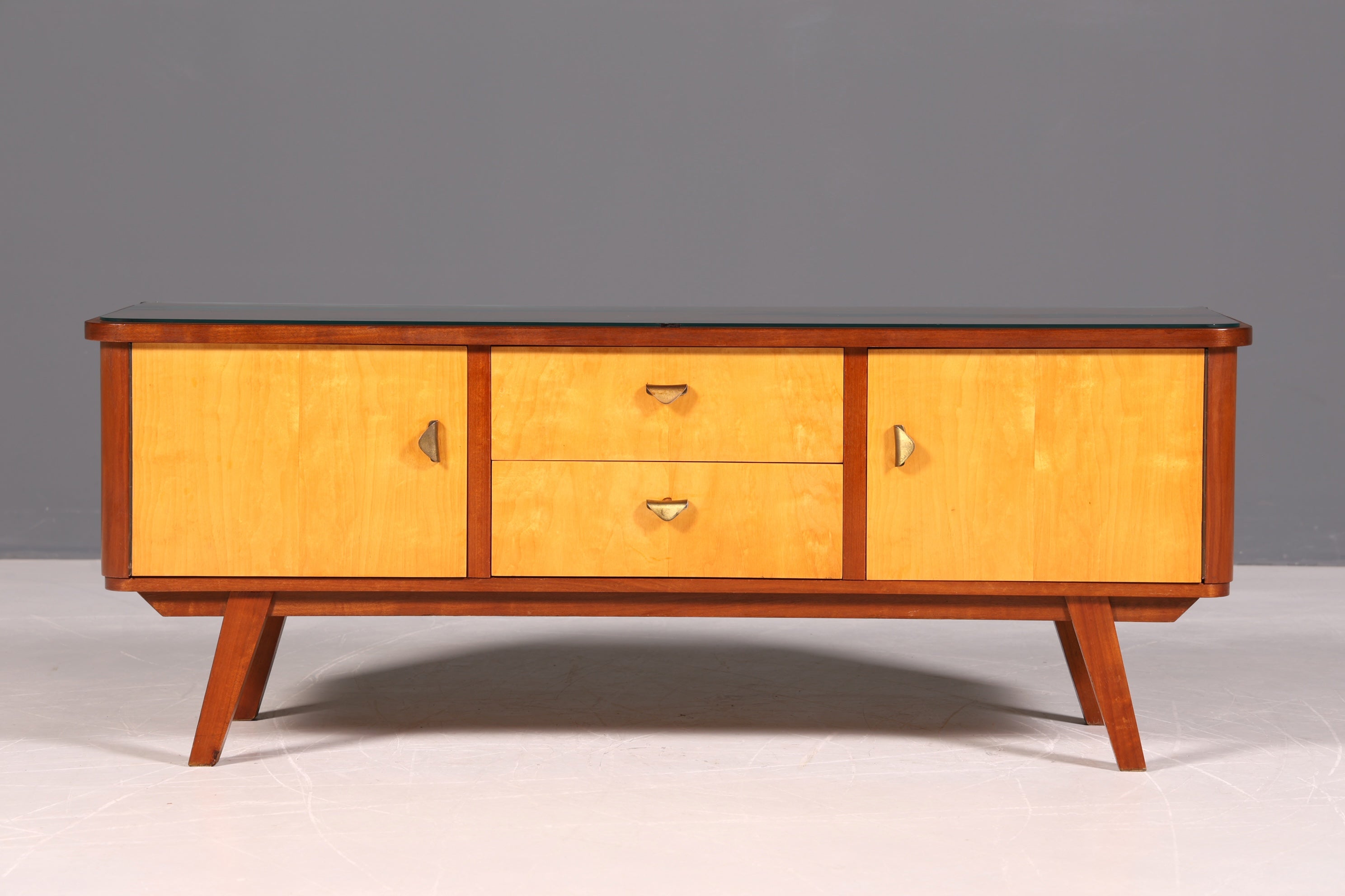 G105 Finish Wunderschönes Mid Century Sideboard Vintage TV Kommode 60s Schrank