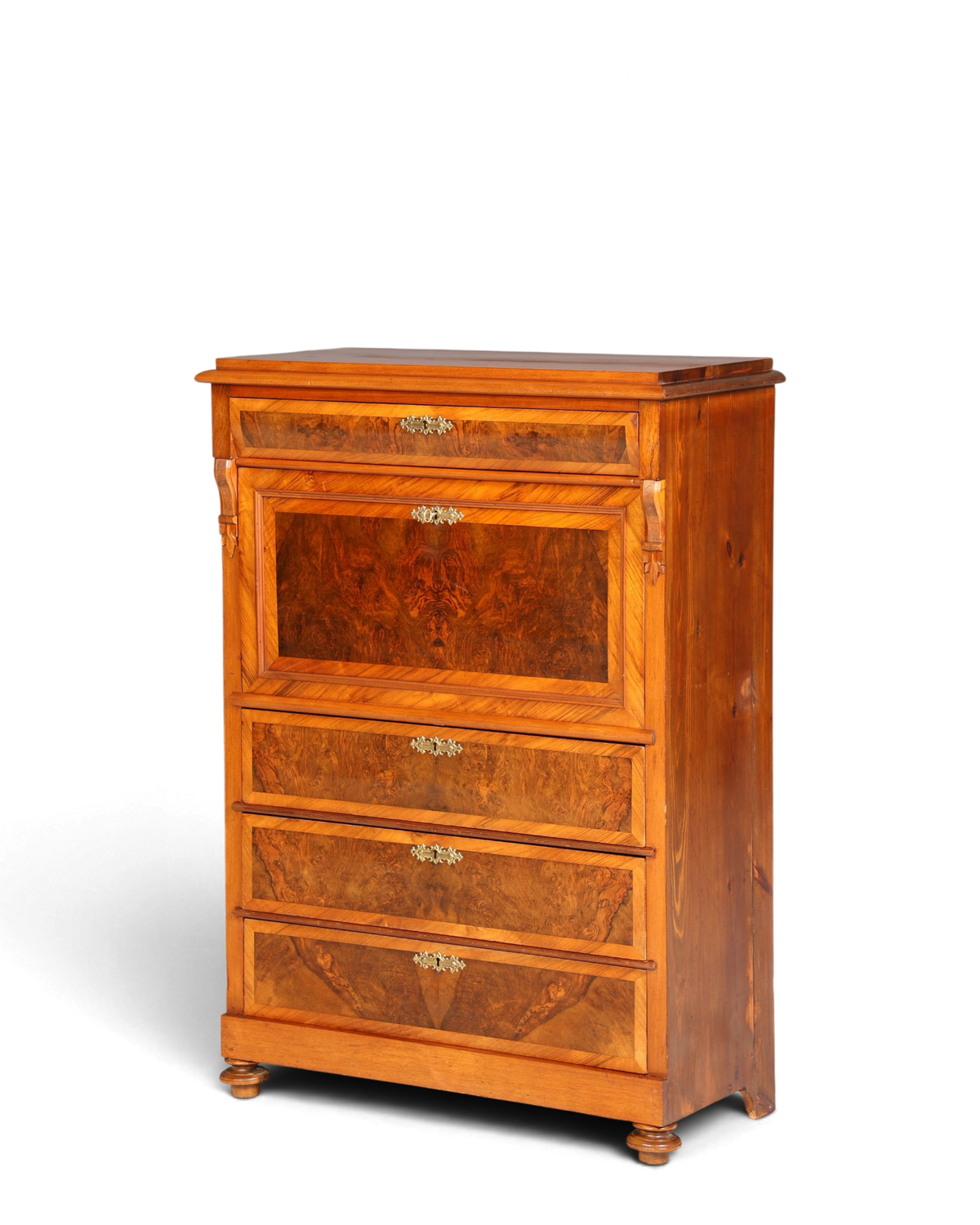 Stilvoller Gründerzeit Sekretär Vertiko Highboard Jugendstil Kommode Schrank um 1880