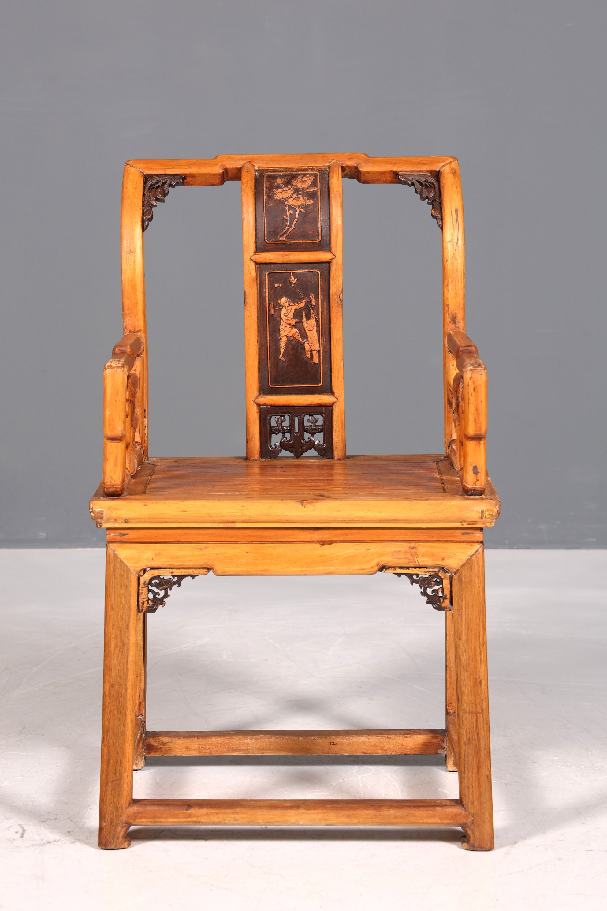 Magnifique fauteuil chinois, chaise en bois, chaise secrétaire asiatique ancienne