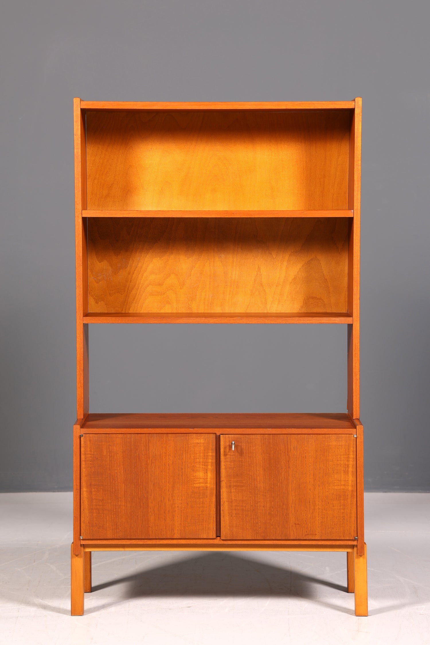 Simple Mid Century Shelf Danish Design Bookcase Retro Cabinet Chest of Drawers 60s