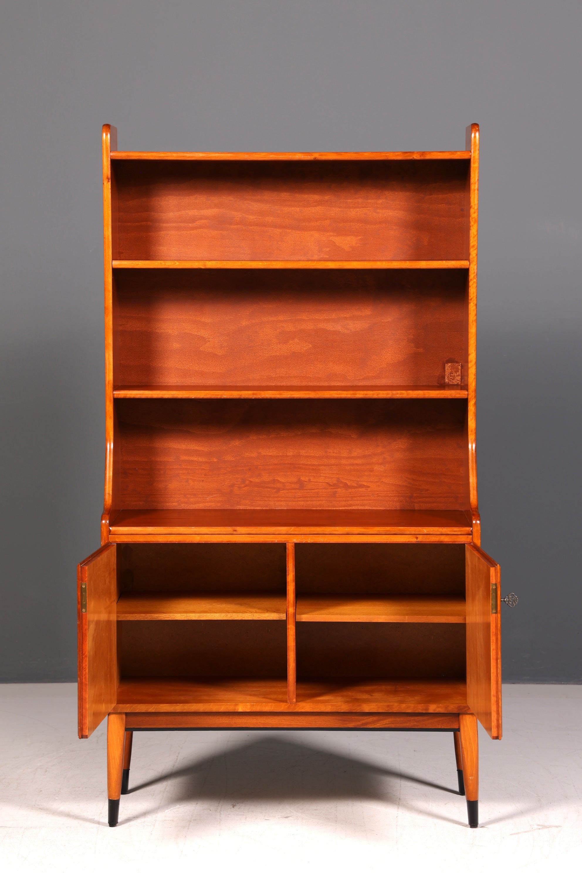Wunderschöner Mid Century Highboard Regal Schrank Vintage Bücherregal Holz Retro 60er