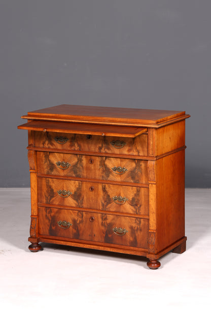 Magnifique commode Louis-Philippe de l’époque Gründerzeit, meuble ancien, buffet, commode à tiroirs en bois massif