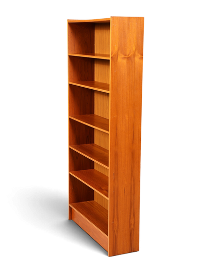 Hauptstadt Möblerei Mid Century Bücherregal aus Holz mit höhenverstellbaren Böden im Vintage Design der 60er Jahre