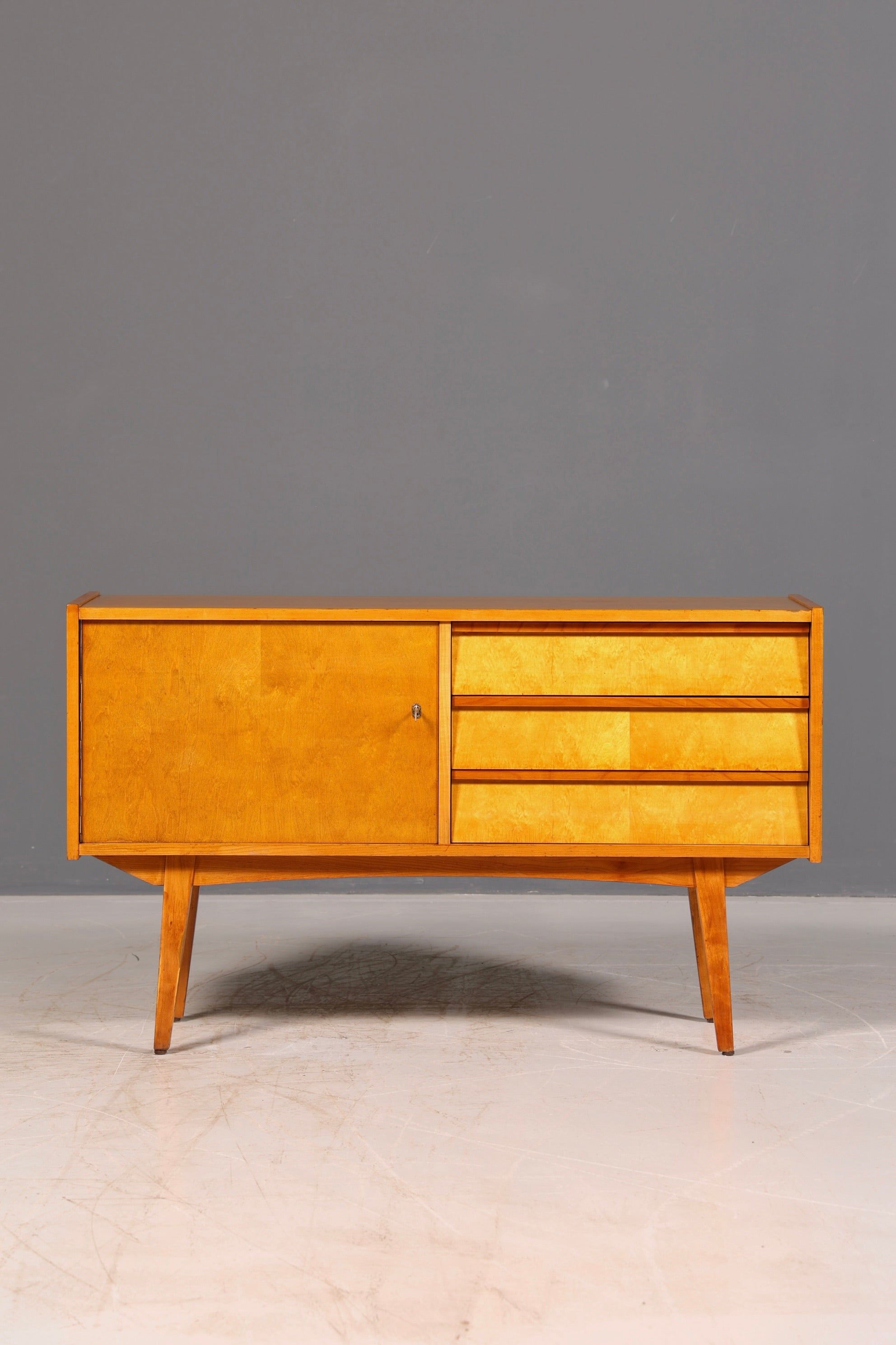 Wunderschönes Mid Century Sideboard Vintage TV Kommode 60er Schrank Anrichte Lowboard echt Holz