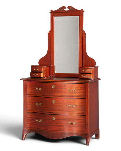 Wunderschöne Englische Kommode mit Spiegelaufsatz Barock Stil Frisierkommode Holz Schrank Flurschrank