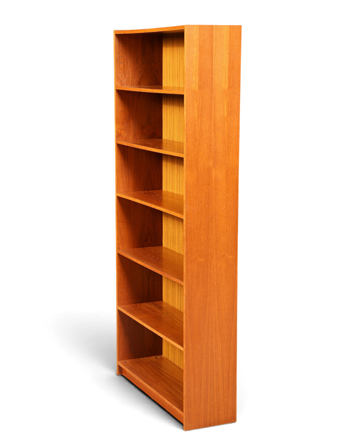 Hauptstadt Möblerei Mid Century Bücherregal aus Holz mit höhenverstellbaren Böden im 60er Jahre Vintage Design