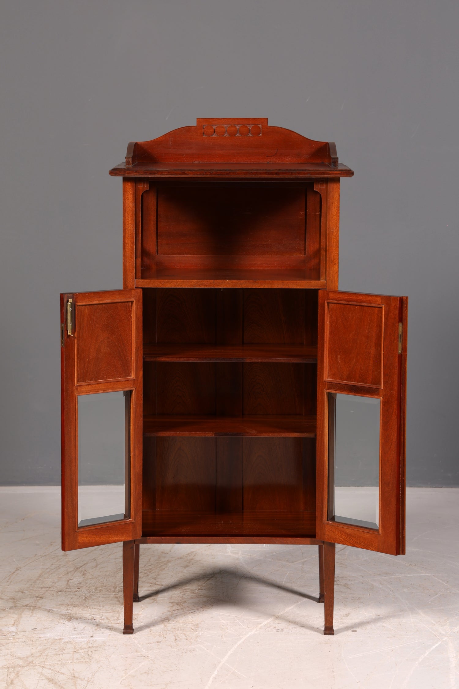 Traumhafte Jugendstil Vitrine Bücherschrank Glasvitrine Geschirrschrank Vitrinenschrank Schrank Antik