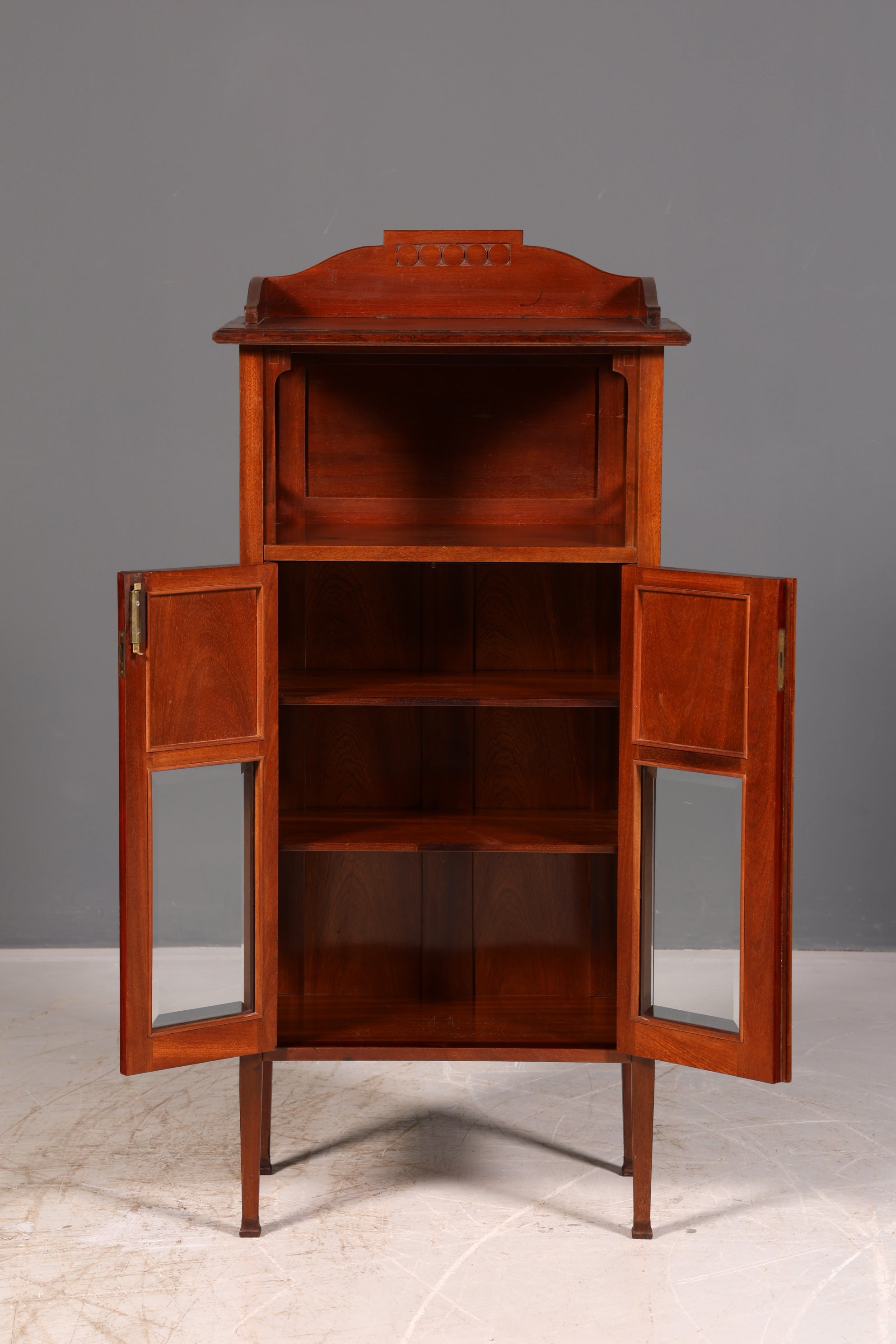 Traumhafte Jugendstil Vitrine Bücherschrank Glasvitrine Geschirrschrank Vitrinenschrank Schrank Antik