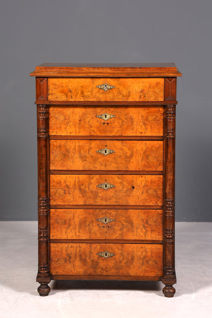 F951 Finish cm Wunderschöne Gründerzeit Kommode Jugendstil Vertiko Schubladenkommode Antik Wäschekommode