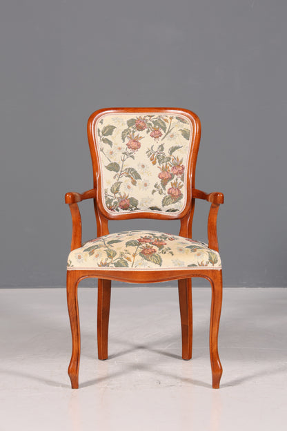 Fauteuil Chippendale élégant, chaise secrétaire de style Chippendale, fauteuil en tissu tapisserie