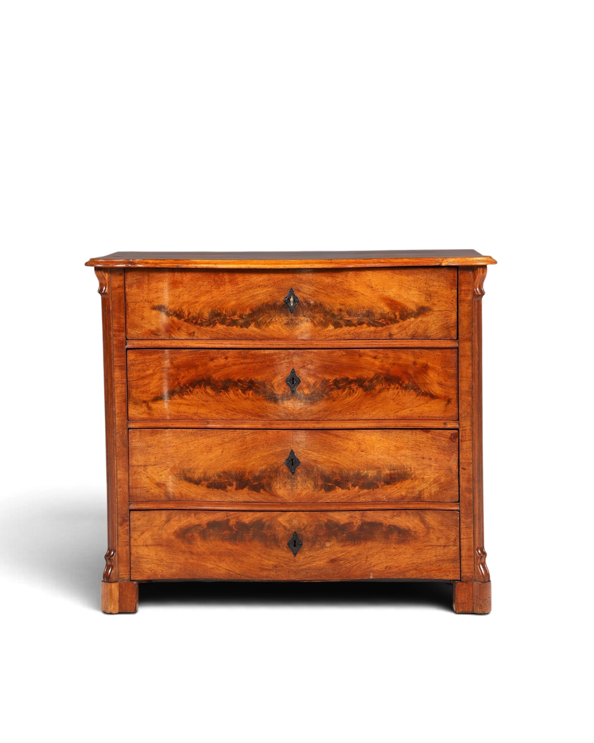 Stilvolle Louis Philippe Kommode Nussbaum Gründerzeit Schubladenkommode um 1890