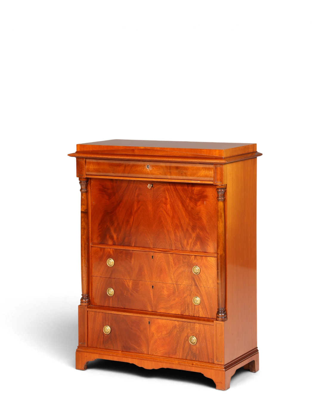 Wunderschöner Original Biedermeier Sekretär um 1860 Englisch Kommode Antik Bürokommode