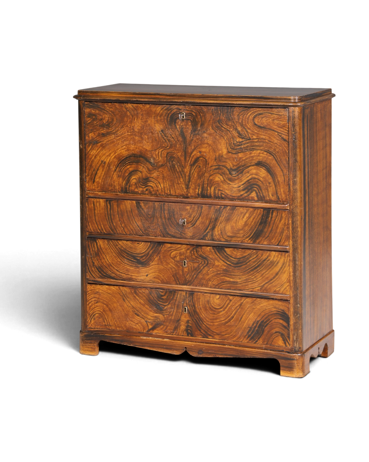Stilvoller Biedermeier Sekretär Vertiko Antik Kommode Louis Philippe Schreibkommode