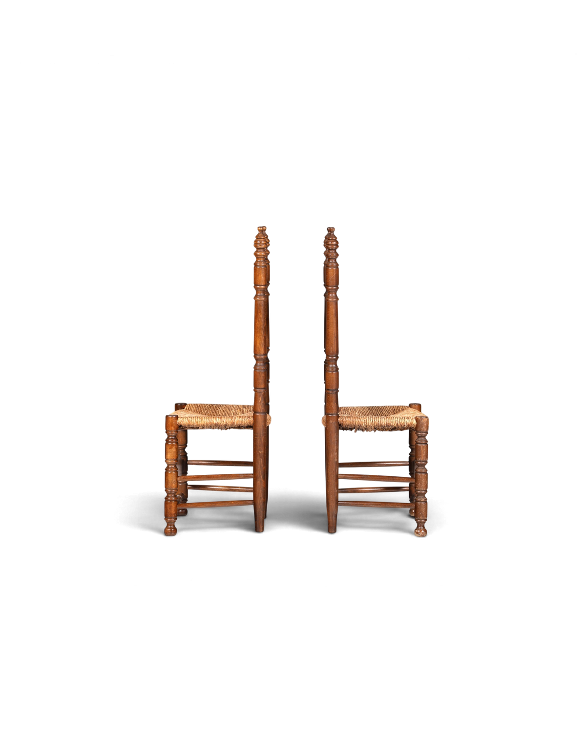 2x Wunderschöne Spanische Stühle Stuhl Set Rattan Rustikale Stühle Küchenstühle