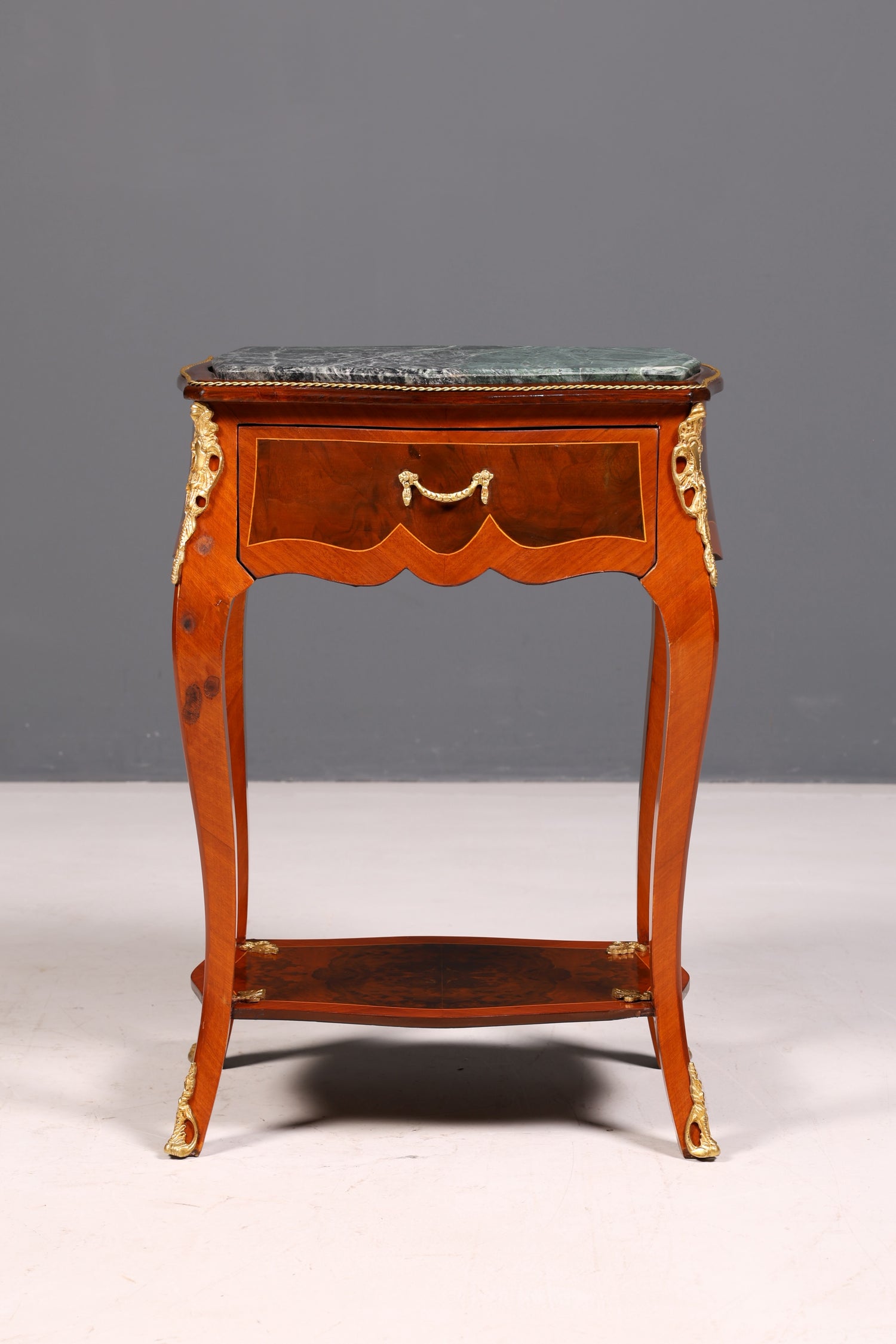Traumhafter Louis XV Beistelltisch Barock Stil Ablagetisch Marmor Kommode Telefontisch