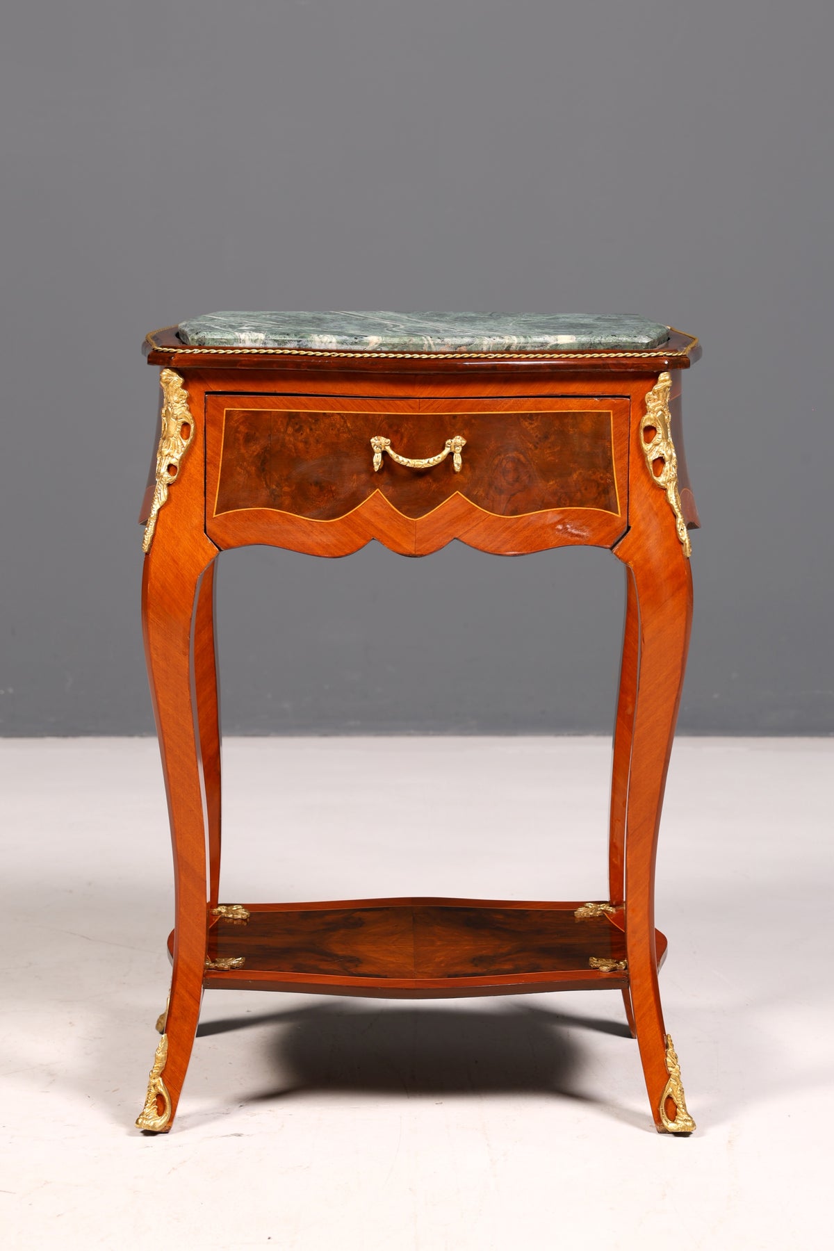 Traumhafter Louis XV Beistelltisch Barock Stil Ablagetisch Marmor Kommode Telefontisch