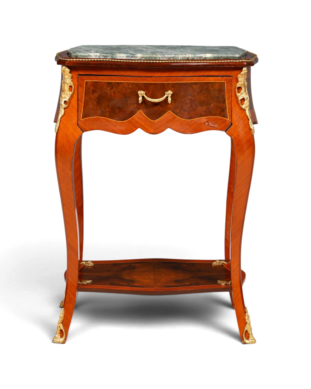 Traumhafter Louis XV Beistelltisch Barock Stil Ablagetisch Marmor Kommode Telefontisch