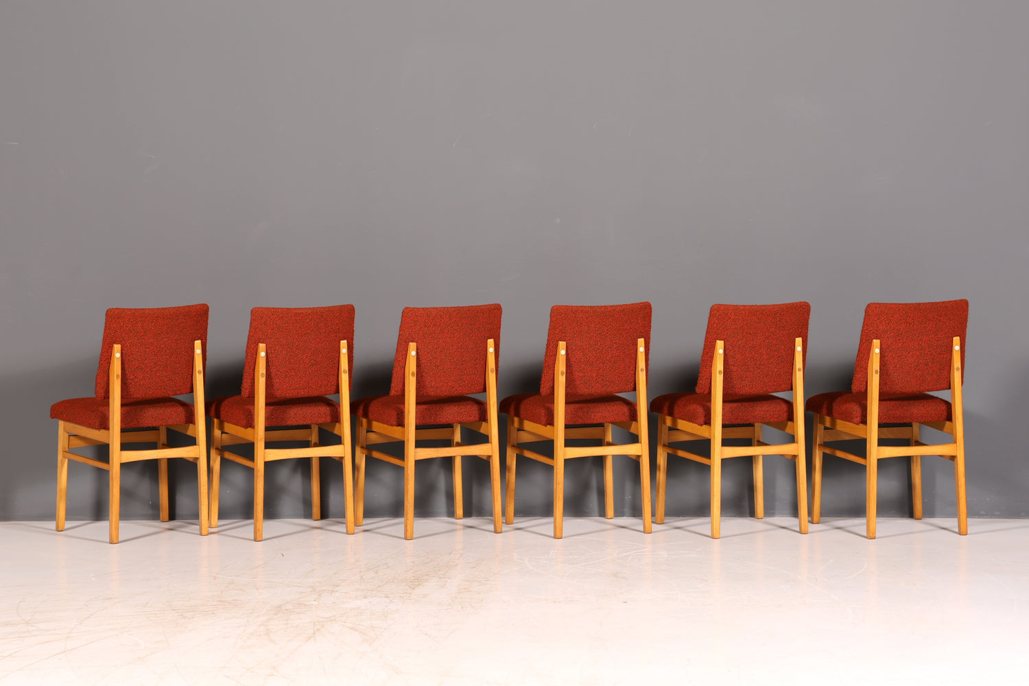 Edles 6er-Set Mid Century Esszimmerstühle Vintage Stuhl Set Küchenstühle Stuhlset Retro Polsterstuhl 60er