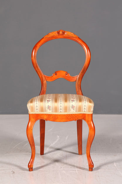 Traumhafter Louis Philippe Stuhl um 1880 Biedermeier Antik Sekretär Stuhl Echt Holz Polsterstuhl Esszimmerstuhl Vintage