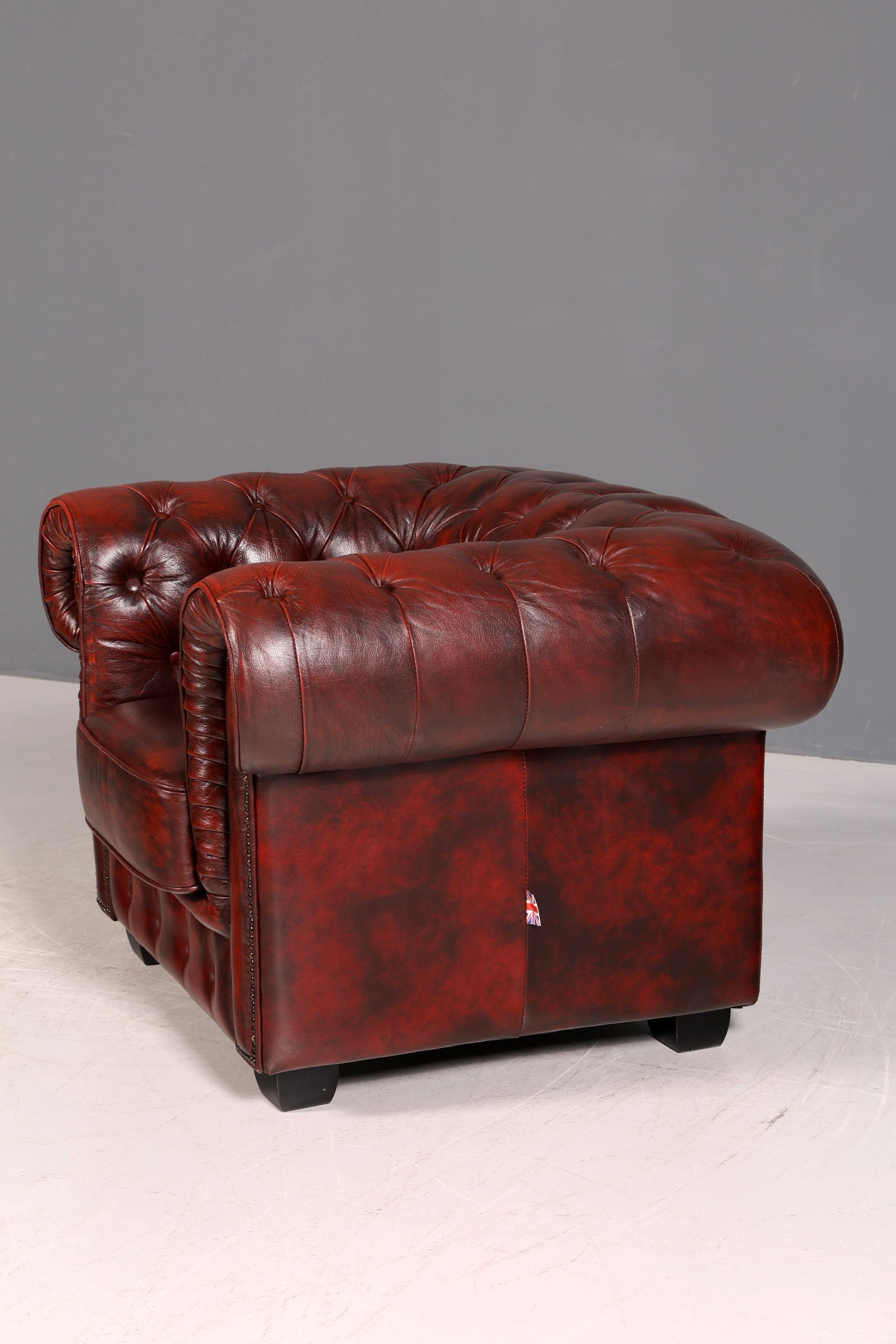 G073 Finish Stilvoller Original Chesterfield Sessel Englischer Armlehnsessel Englisch Herrensessel