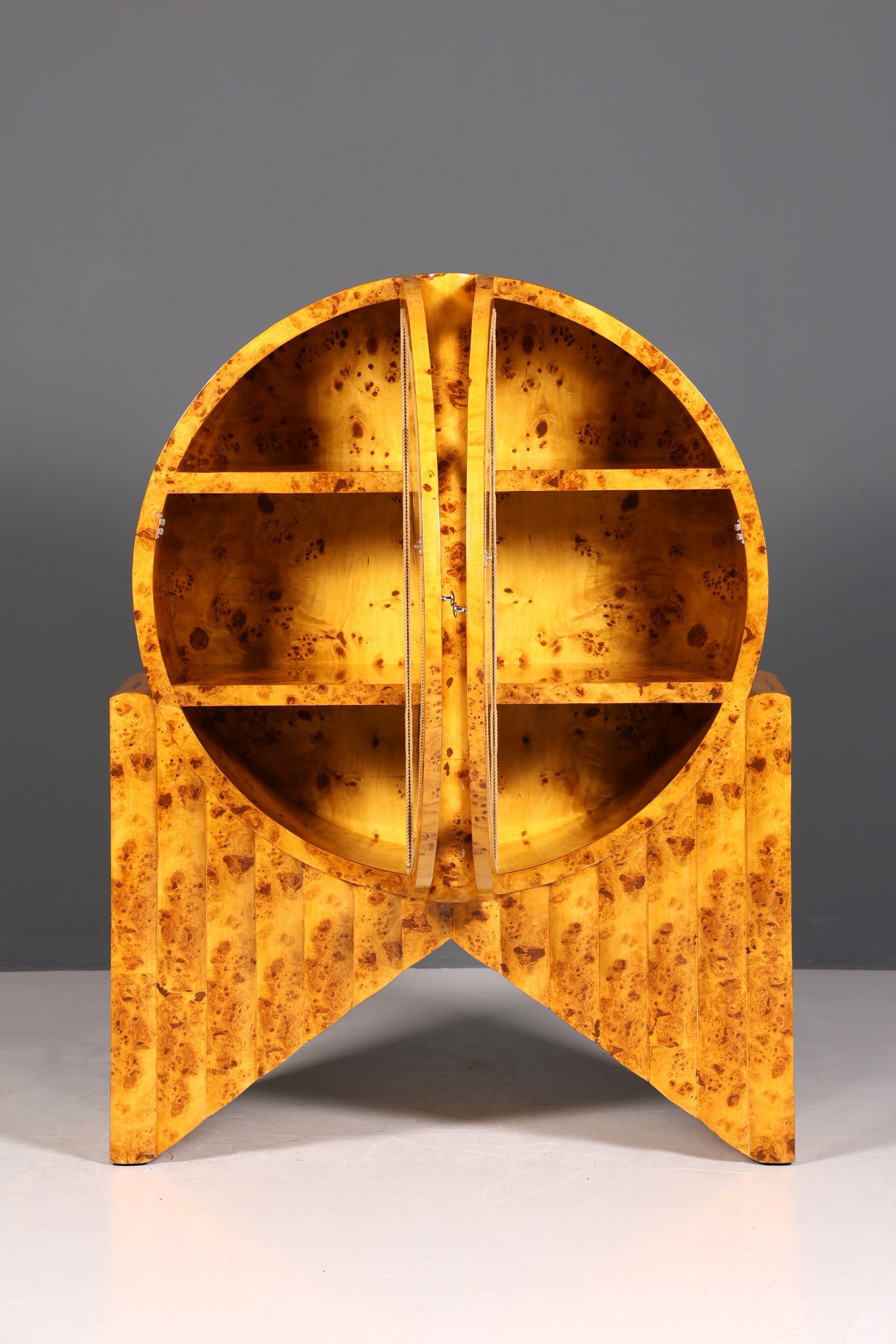 Vitrine impressionnante de style Art déco, bibliothèque, étagère de rangement pour livres, meuble vitré