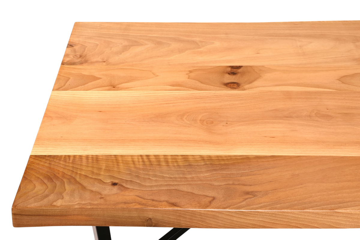 Wunderschöner Nussbaum Tisch 220cm-95cm Esszimmer Tisch Baumkanten Platte massiv Holz Küchentisch