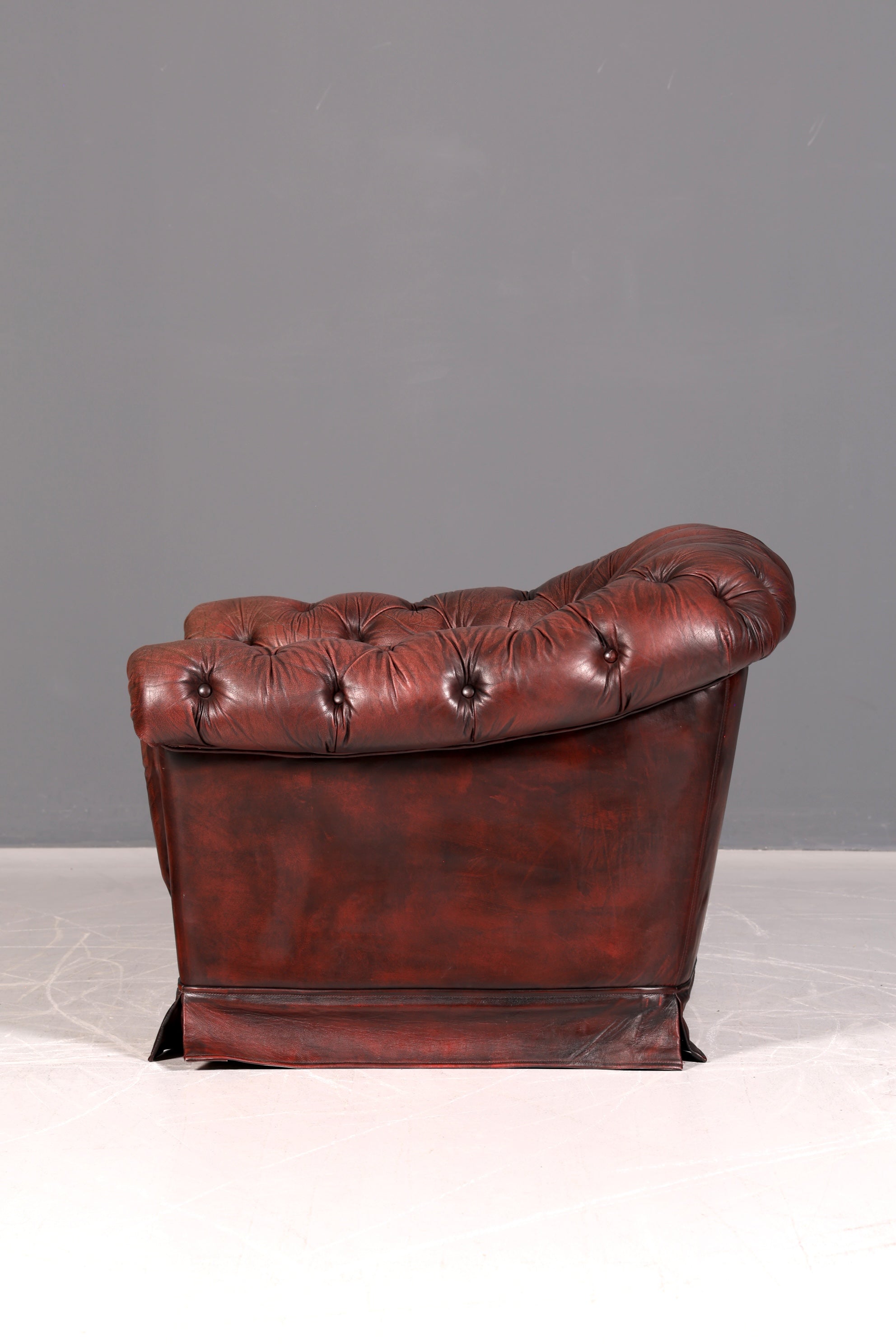 Stilvoller Original Chesterfield Sessel Englischer Armlehnsessel Englisch Herrensessel Antik Leder